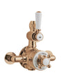 Launde Abbey Victrion Single Outlet Twin Thermostatic Exposed Valve - Brushed Copper - TAP 'N' SHOWER