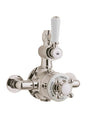 Launde Abbey Victrion Single Outlet Twin Thermostatic Exposed Valve - Brushed Nickel - TAP 'N' SHOWER