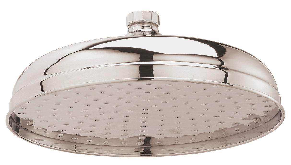 Launde Abbey Victrion 12" Fixed Shower Head - Brushed Nickel - TAP 'N' SHOWER
