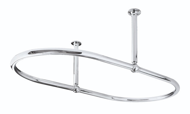 Launde Abbey Victrion Oval Shower Ring 1094mm x 685mm x 374mm - Chrome 