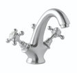 Launde Abbey Victrion Deck Mounted Crosshead Mono Basin Mixer Tap - Brushed Chrome