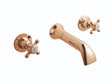 Launde Abbey Victrion 3 Tap Hole Wall Mount Crosshead Bath Filler Tap - Copper