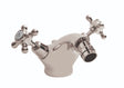 Launde Abbey Victrion Deck Mounted Crosshead Mono Bidet Mixer Tap - Nickel - TAP 'N' SHOWER