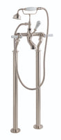Launde Abbey Victrion Deck Mounted Lever Bath Shower Mixer - Brushed Nickel