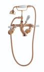 Launde Abbey Victrion Wall Mounted Lever Bath Shower Mixer - Brushed Copper