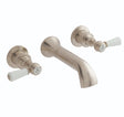 Launde Abbey Victrion 3 Tap Hole Wall Mounted Lever Bath Filler Tap - Brushed Nickel