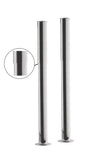 Launde Abbey Bath Legs with Adjustable Shrouds - Brushed Chrome