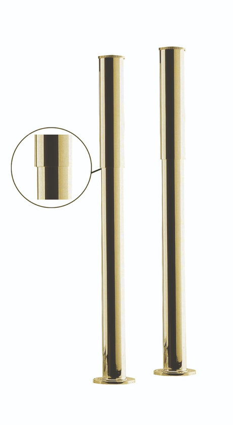 Launde Abbey Standpipes Traditional Bath Legs with Adjustable Shrouds - Gold 