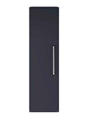 Hudson Reed Solar wall hung tall bathroom storage unit in indigo blue with sleek modern design and silver handle