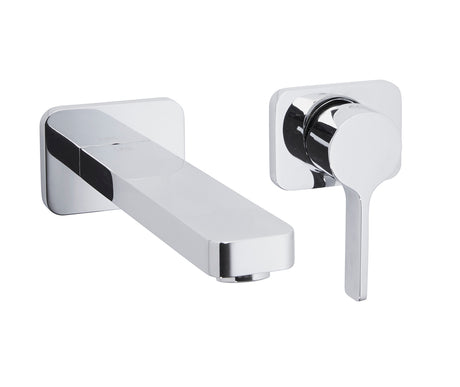 JTP Curve Single Lever Wall Mounted Basin Mixer - Chrome - 72273