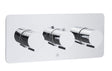 JTP Curve Thermostatic Concealed 2 Outlet Shower Valve Horizontal - Chrome - 72693