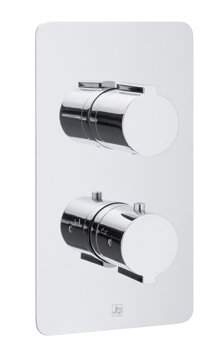 JTP Curve Thermostatic Concealed 3 Outlet Shower Valve - Chrome - 72681