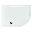 Merlyn MStone Stone Resin Offset Quadrant Shower Tray with Waste 1200mm x 800mm Right Handed - White -  D128QR