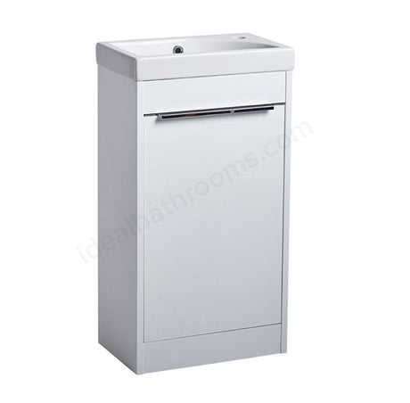 Tavistock Sequence Gloss White 450mm 1 Door Basin Vanity Unit ONLY - SQ450FW