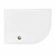 Merlyn MStone Stone Resin Offset Quadrant Shower Tray with Waste 900mm x 760mm Right Handed - White - D976QR