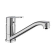 Reginox Kitchen Tap Dania in chrome with single handle and long swivel spout