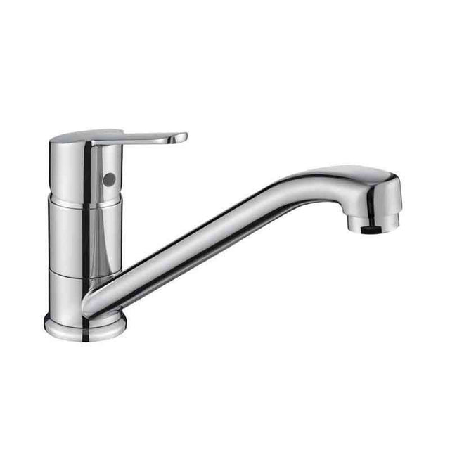 Reginox Kitchen Tap Dania in chrome with single handle and long swivel spout
