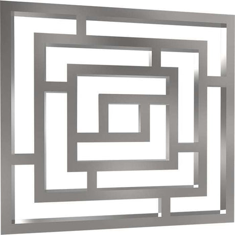 Radox Maze 690mm stainless steel square heated towel rail with modern geometric design