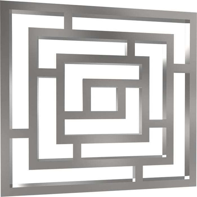 Radox Maze 690mm stainless steel square heated towel rail with modern geometric design