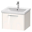 Duravit D - Code 1 Drawer Wall Hung Vanity Unit 584mm x 460mm - Gloss White - DC4665010220000 - TAP 'N' SHOWER