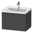 Duravit D-Neo 1 Drawer Wall Mounted Vanity Unit Only 634mm Wide - Matt Graphite - DE42540BD490000