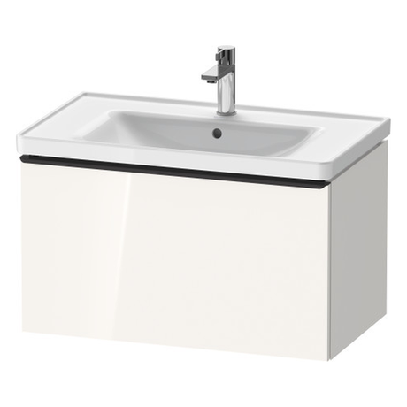 Duravit D-Neo 1 Drawer Wall Mounted Vanity Unit Only 784mm Wide - White High Gloss - DE42550BD220000