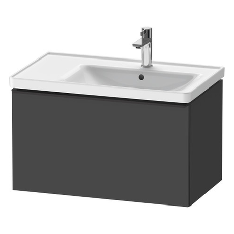 Duravit D-Neo 1 Drawer Wall Mounted Vanity Unit Only 784mm Wide - Matt Graphite - DE42550BD490000