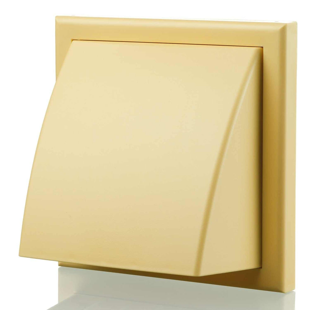 Blauberg plastic cowled hooded 125mm air ventilation wind baffle wall grille in cotswold stone