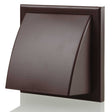 Blauberg Plastic Cowled Hooded Air Ventilation Wind Baffle Wall Grille 100mm brown