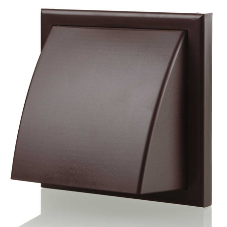Blauberg Plastic Cowled Hooded Air Ventilation Wind Baffle Wall Grille 100mm brown