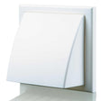 Blauberg plastic cowled hooded air ventilation wind baffle wall grille 150mm white
