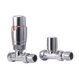 Hudson Reed Luxury Modern Straight Thermostatic Radiator Valves Pair -