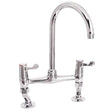 Deva Bridge Kitchen Sink Mixer Tap with 3 inch chrome lever handles and swivel spout
