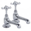 Deva Coronation Traditional Basin Taps Pair - Chrome - CR19