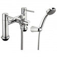 Deva Insignia Modern Pillar mounted chrome bath shower mixer tap with hose and handset