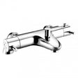 Deva Thermostatic Modern Pillar Mounted Bath Shower Mixer Tap in chrome finish with durable solid brass construction