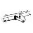 Deva thermostatic modern wall mounted bath shower mixer tap in chrome finish with durable brass construction