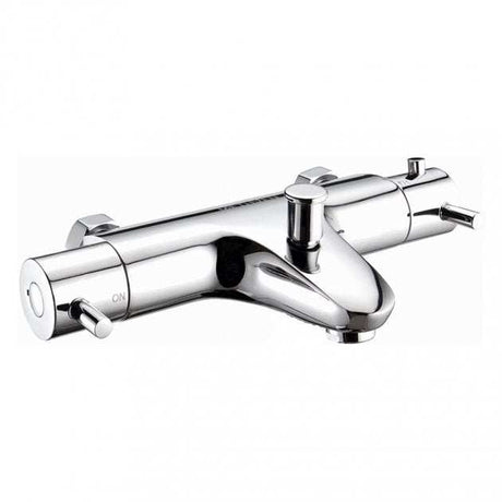 Deva thermostatic modern wall mounted bath shower mixer tap in chrome finish with durable brass construction