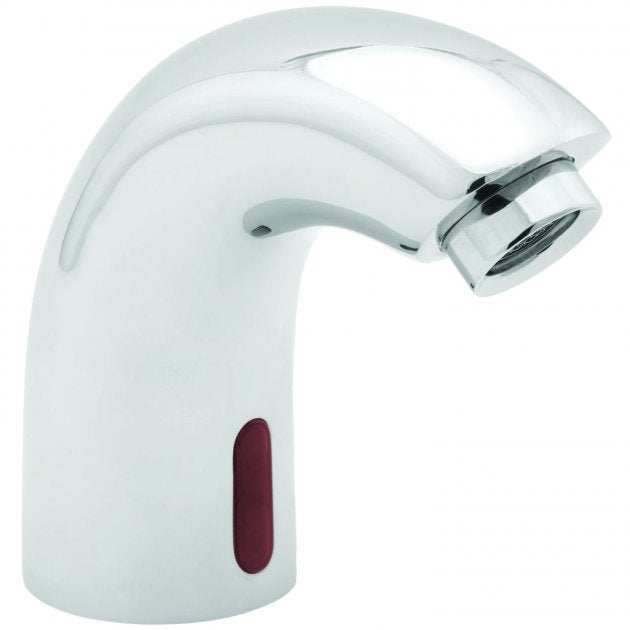 Deva Sensor 2D chrome automatic mono basin tap with infra-red sensor and rounded design