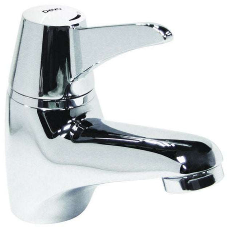 Deva TMV3 thermostatic chrome mono basin mixer tap with single lever and modern sequential design