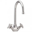 Deva Venetian Mono chrome kitchen sink mixer tap with tall rounded spout and crosshead handles