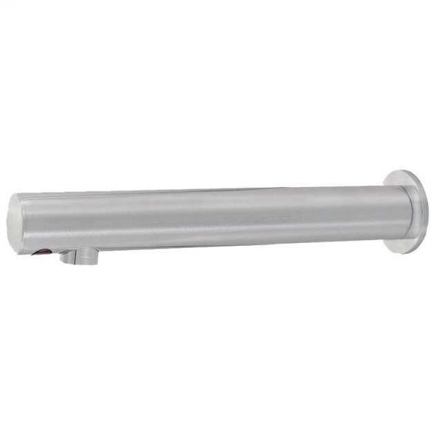 Deva Modern Wall Mounted Sensor Tap in chrome finish for bathroom basin with sleek cylindrical design