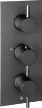 JTP VOS Vertical Thermostatic Concealed 2 Outlet Shower Valve - Matt Black - 28690AMB