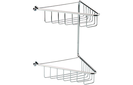 Prystine Blink 2-Tier Corner Shower Caddy - Chrome - PRIS101697