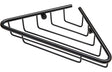 Prystine Blink 1-Tier Corner Shower Storage - Black - PRIS105489