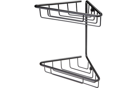 Prystine Blink 2-Tier Corner Shower Storage - Black - PRIS105490