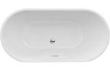 Prystine Elgin Freestanding 0TH Bath 1655 x 745 x 580mm - White - PRIS104125
