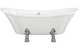 Prystine Evansville Freestanding 0TH Bath w/Feet 1760 x 710 x 775mm - White - PRIS102817
