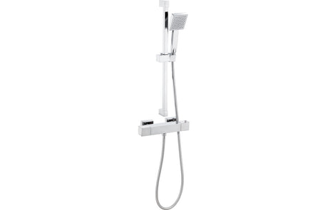 Square Cool-Touch Thermostatic Mixer Shower with Riser and Overhead Kit - Prystine Palmdale