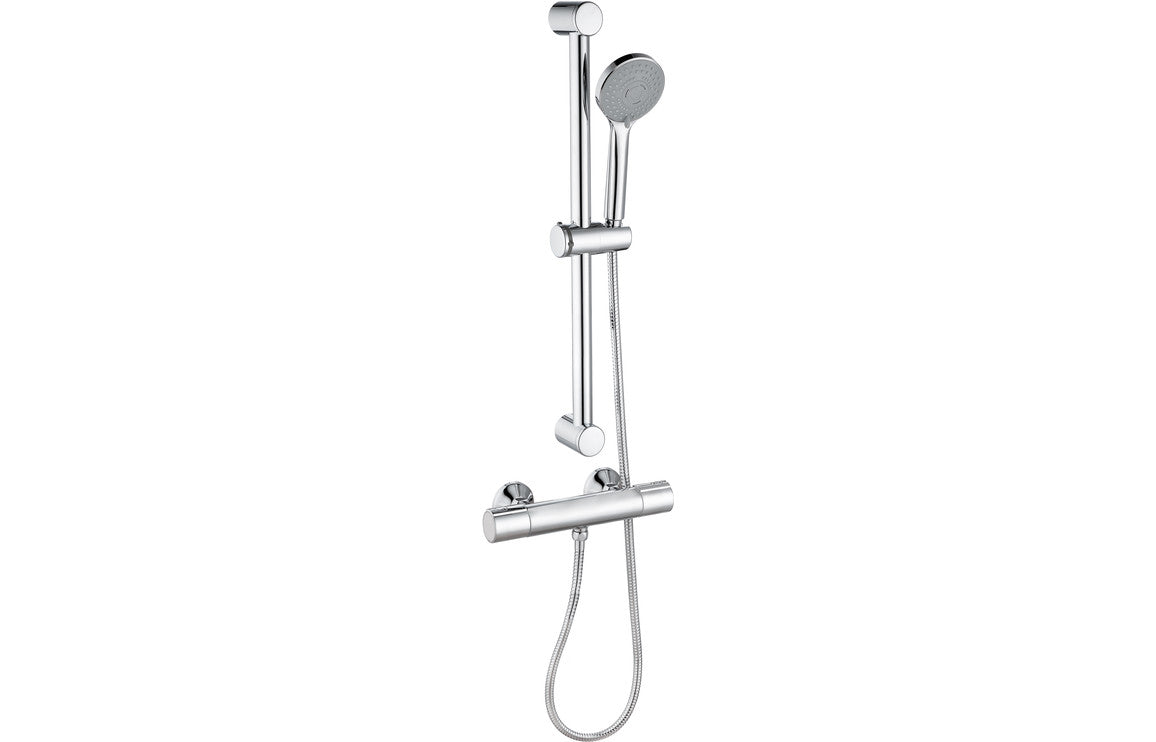 Round Thermostatic Bar Mixer Shower With Adjustable Head Cool-Touch - Prystine Roseville